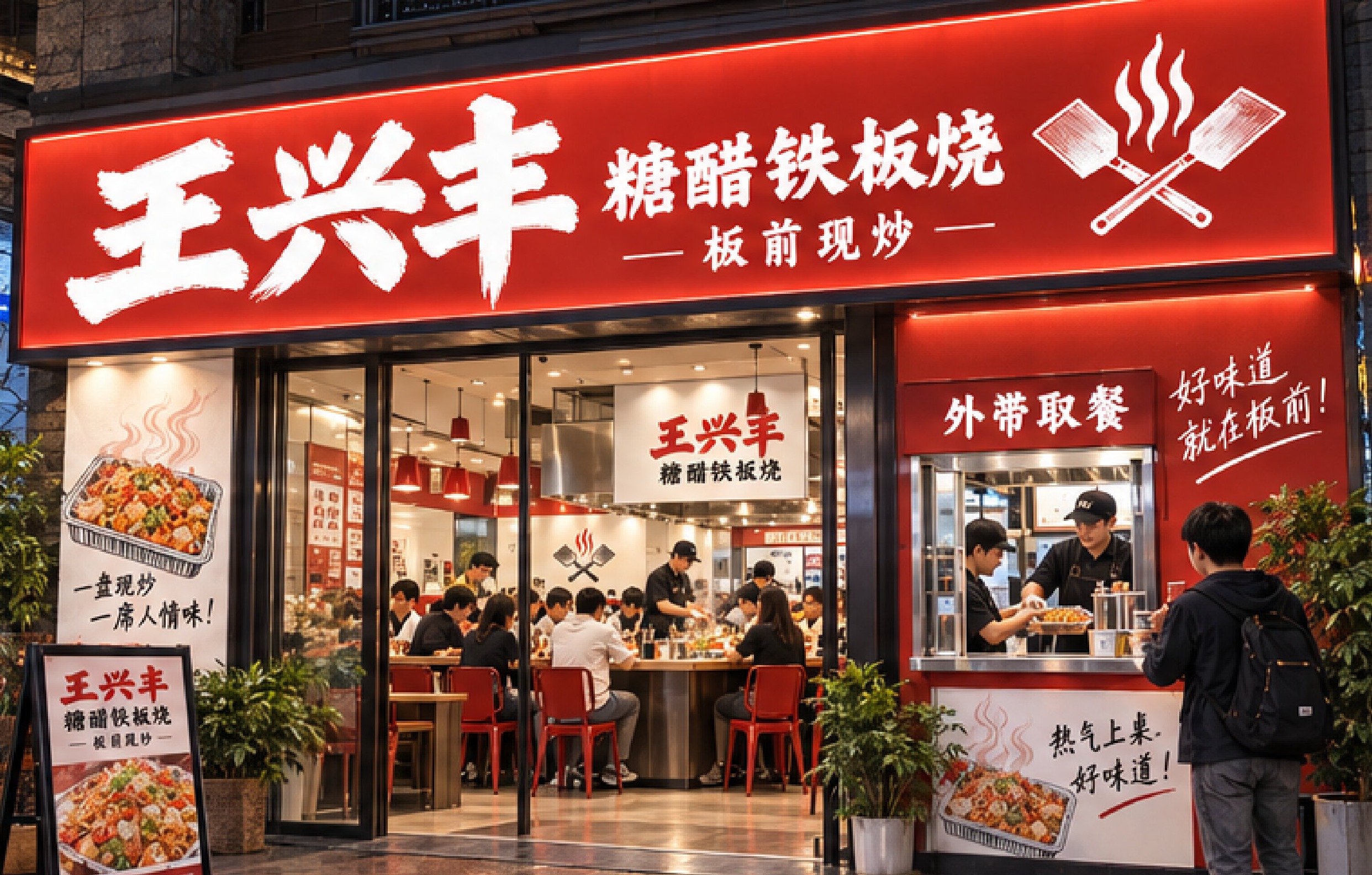 门头与外带取餐窗口